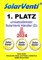 Auszeichnung umsatzstärkster SolarVenti Händler 2018