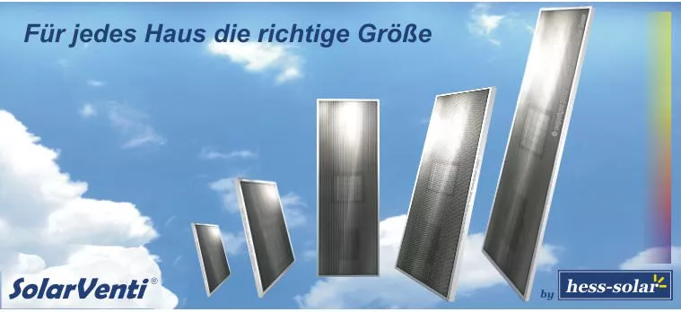 Luftkollektormodelle SolarVenti