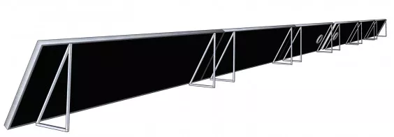 Luftkollektoranlage SV180 Rückansicht