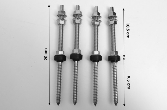 Stockschraubenset für Aufständerung Solarmodul