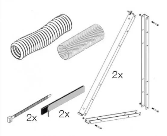 Dreickstützen Montage Luftkollektor