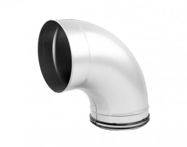 Bogen 90° D=125 mm, mit Dichtung