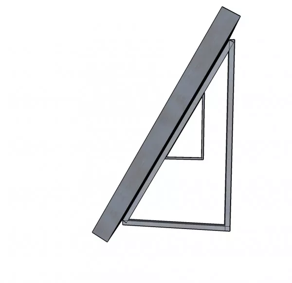 Luftkollektoranlage Erweiterungsmodul Seitenansicht